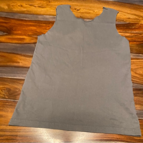 Skeleton Muscle Tank  Ancient Text Language Graphic Ribcage Cutoff Sleeve L/XL - Picture 2 of 8